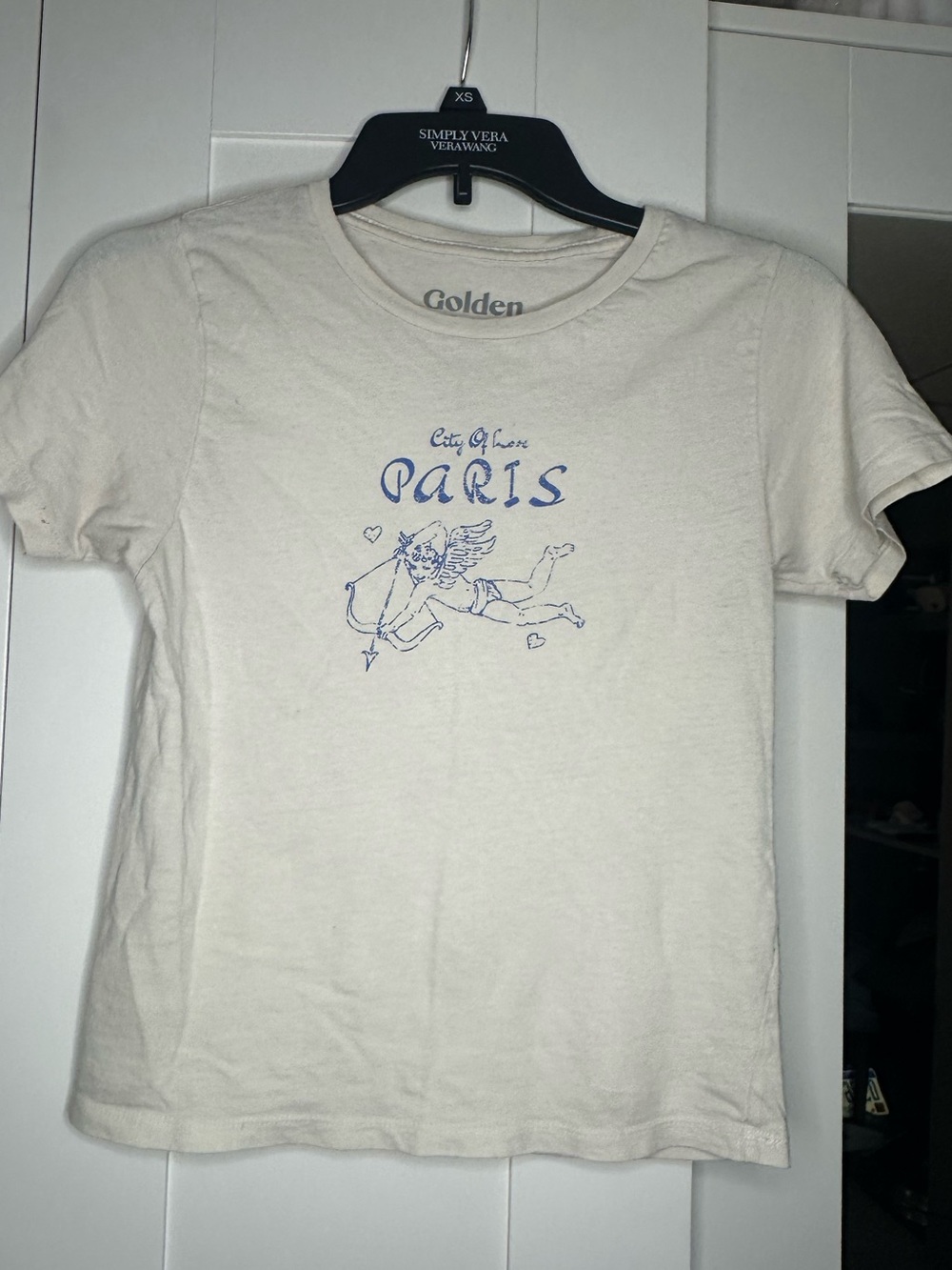 Golden Threads Cream 'Paris' Graphic Short Sleeve Tee